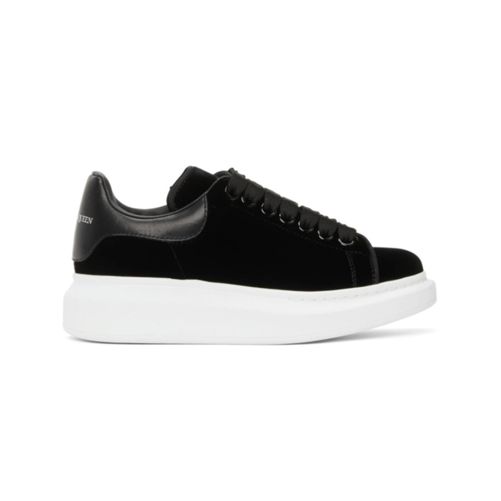 Alexander McQueen Black Velvet Sneakers size 39 like new